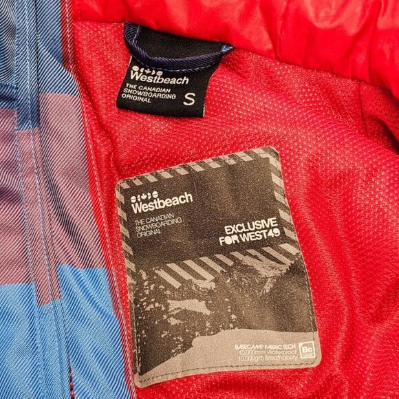 Westbeach Mens Snowboarding Jacket Size Small Plaid Skiing Winter Snow  West 49 - Picture 11 of 11